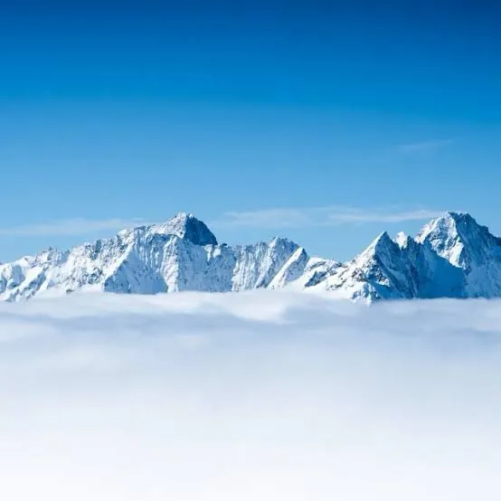 Sommets des Alpes au-dessus d’une mer de nuages